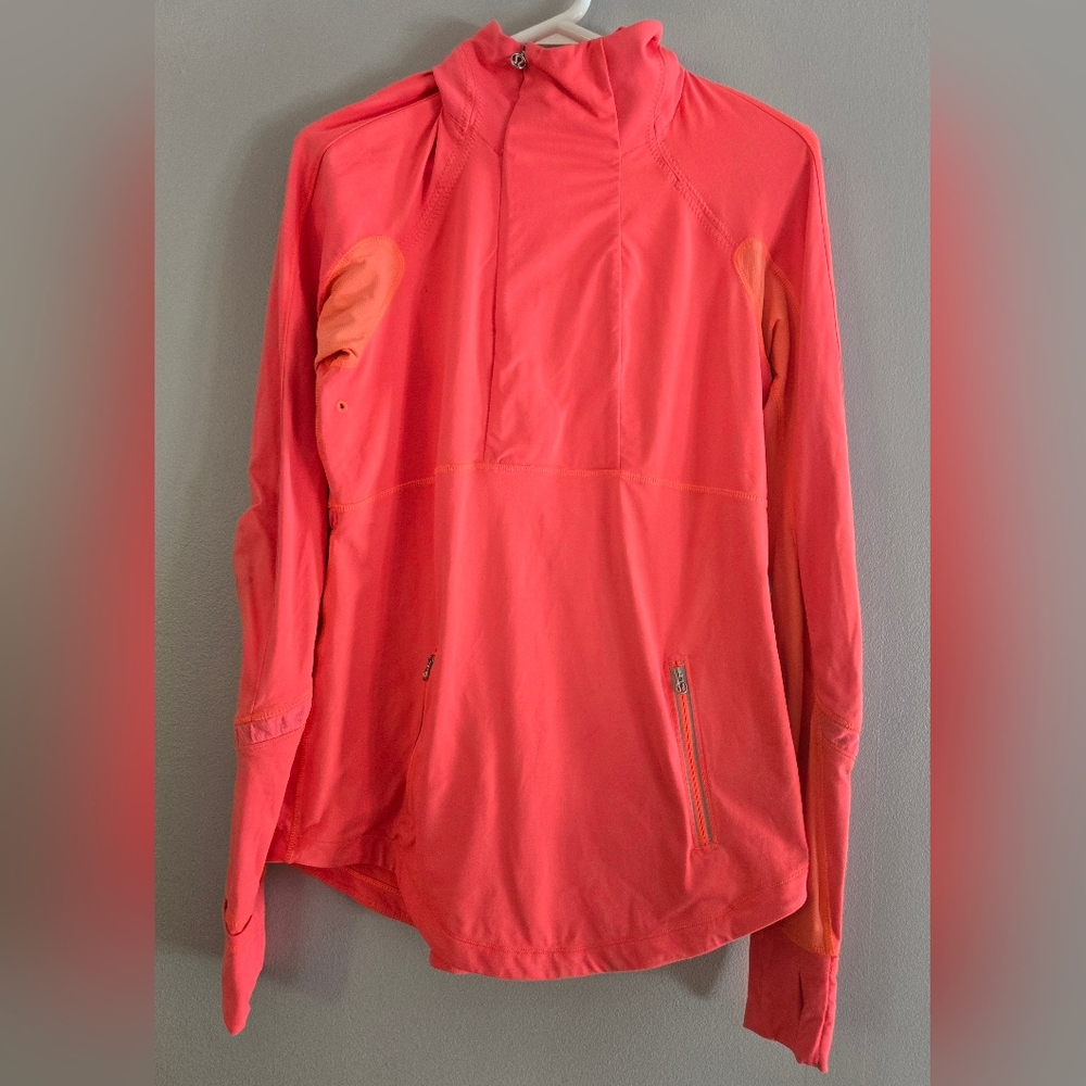 Lululemon Women‎ Run: Reflect Long Sleeve Pullover Orange Size 10